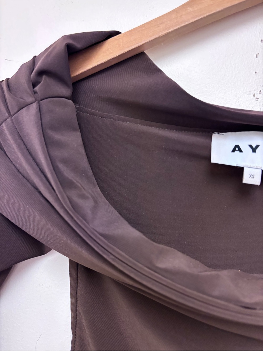 AYM Brown Off Shoulder Top - Picture 3 of 10